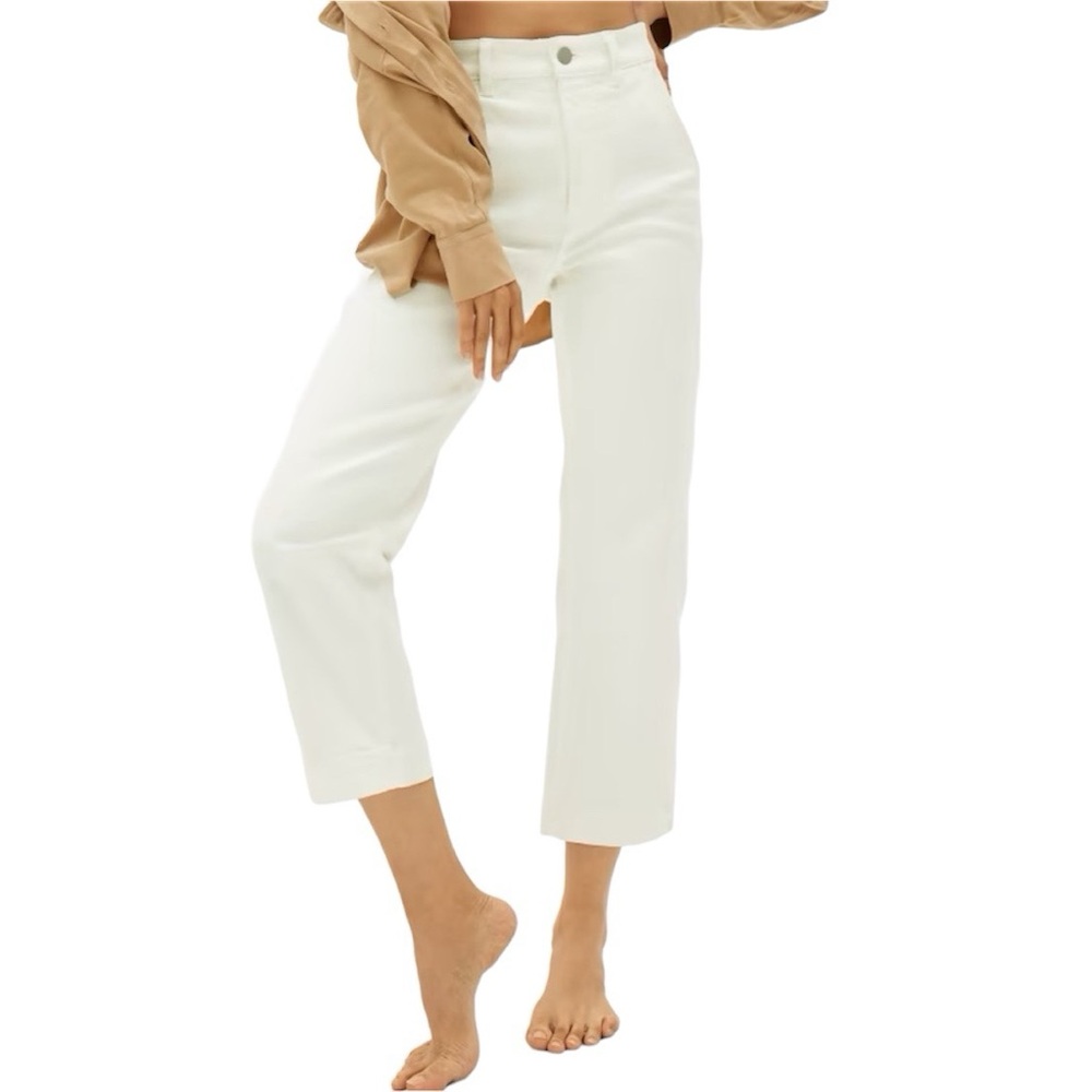 Everlane Straight-Leg Crop Pant Bone Cotton High-Rise
Pant Sz 6